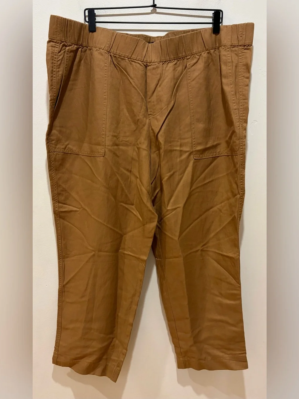 NWT Banana Republic Tapered Crop Linen Trousers in Golden Tan - Women’s Size XXL